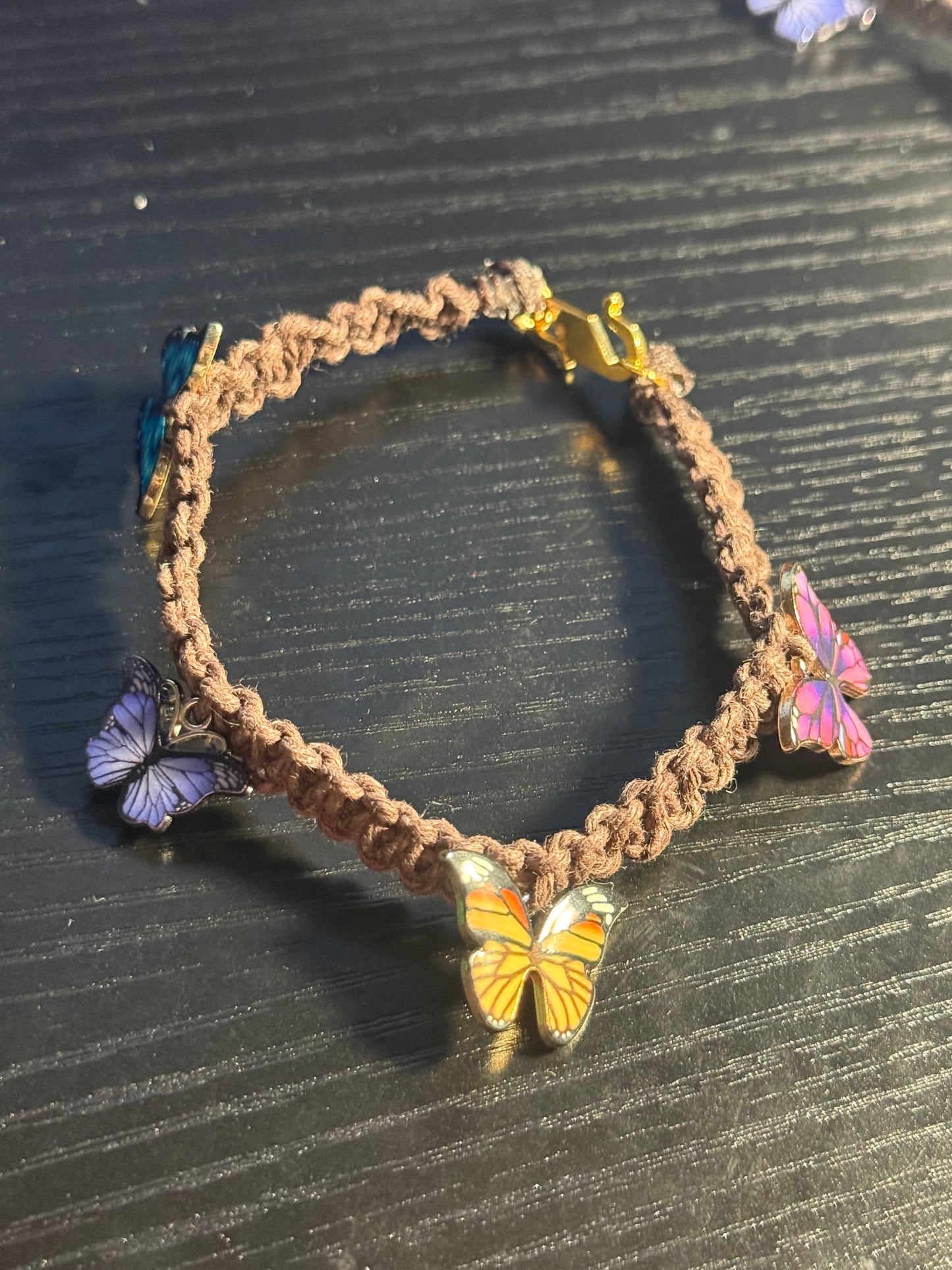 Butterfly Hemp Cord Bracelet