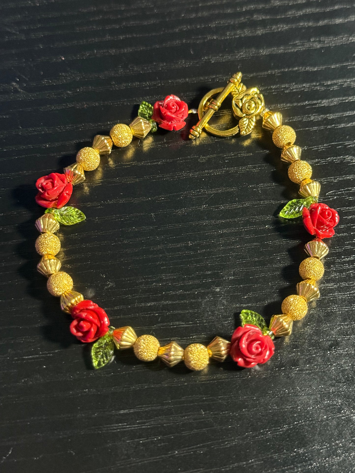Gold and Rose Bracelet