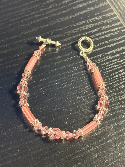 Pink Glass Bracelet