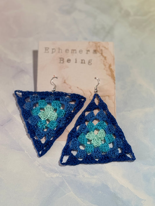 Granny Stitch Triangle Earrings