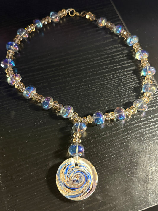Water Tribe Glass Pendant Necklace