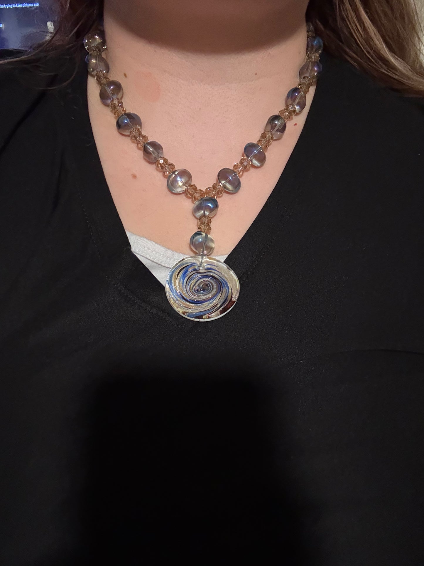 Water Tribe Glass Pendant Necklace