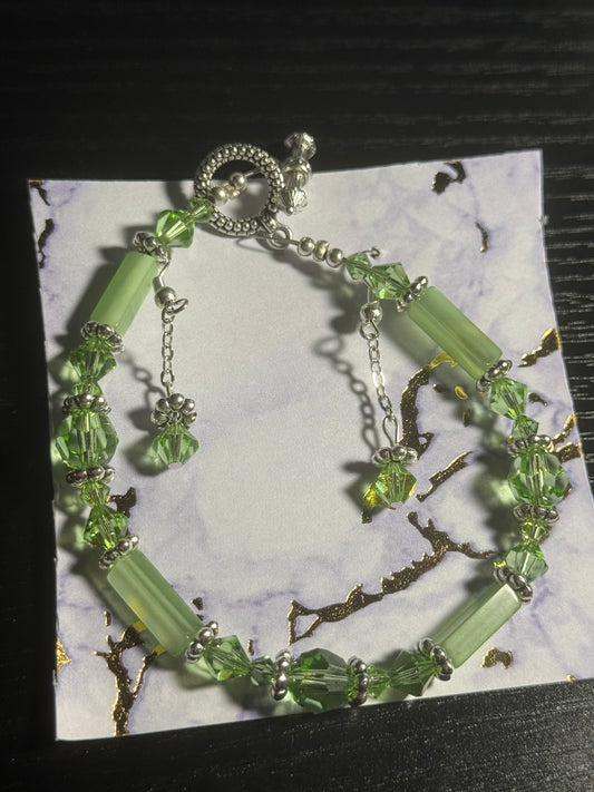 Glass Bracelet and Earrings Set