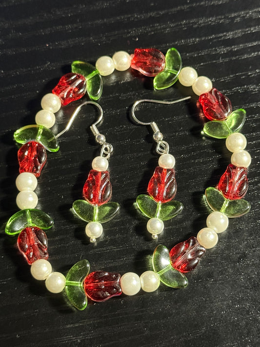 Tulip Twist Bracelet and Earrings Set