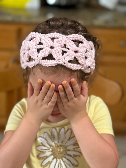 Pink Petals Headband - Youth